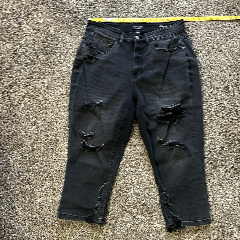 Judy Blue skinny fit capri black jeans size 14w